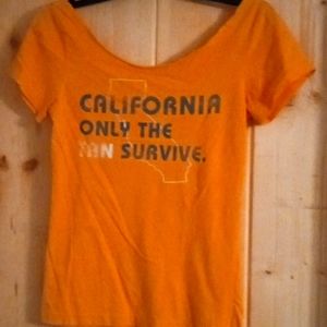 Orange Hollister, Off The Shoulder Top.